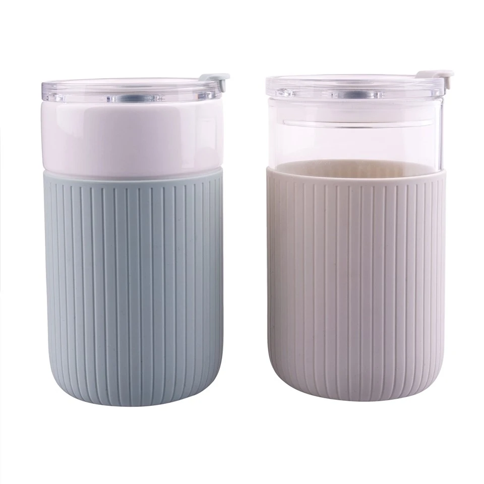 Glass Tumbler With Silicone Sleeve