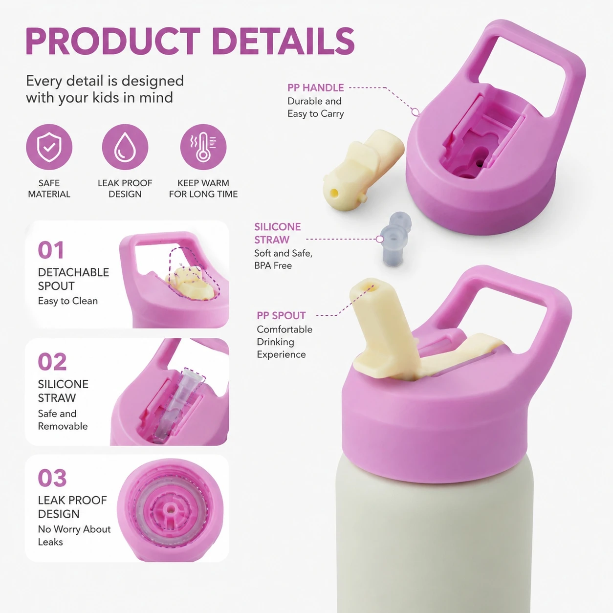 single-layer stainless kids water bottle single-layer stainless kids water bottle