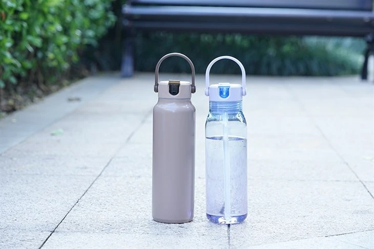 Stainless Steel Vacuum Flask With Straw Drinking Lid