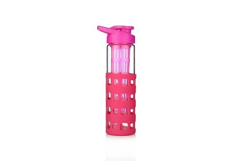 550ml Borosilicate Glass Water Bottle with Fruit Infuser for Drinking