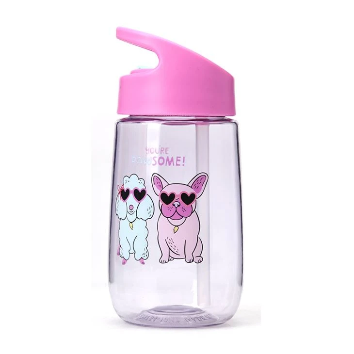 Plump Cute Children Drinking Bottle With Straw