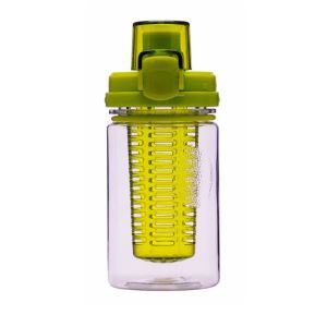 New 350ml/12oz Bpa Free Tritan Small Fruit Infuser Water Bottle With Flip Lid