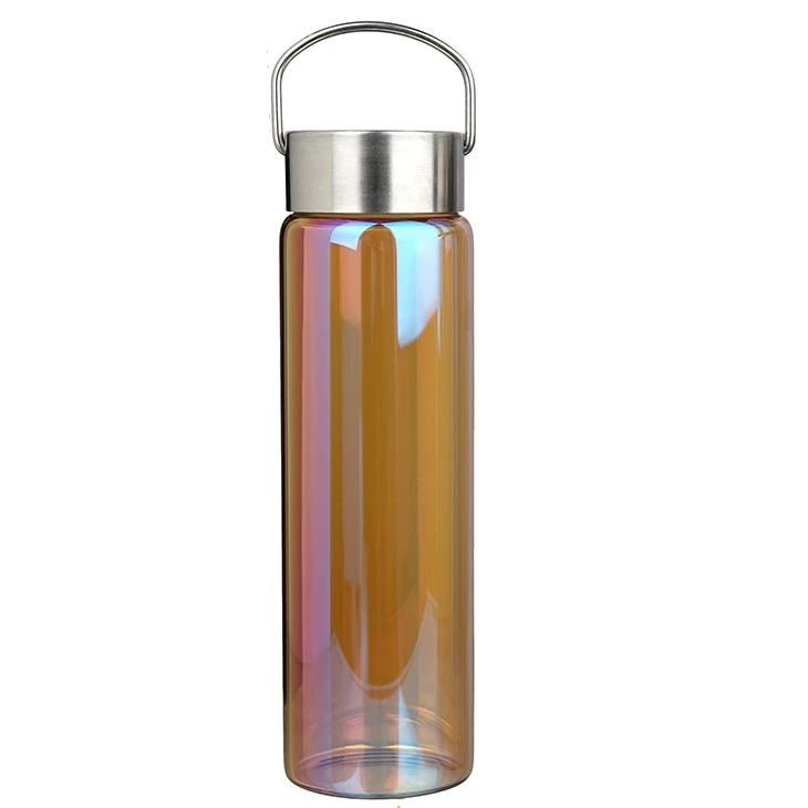 500ml Electroplating Glass Bottle With Leakproof Lid