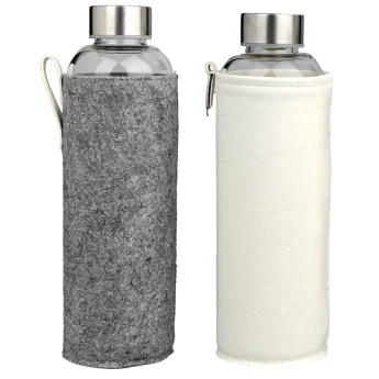 Thicken Glass Bottle With Fur Or Felt Sleeve